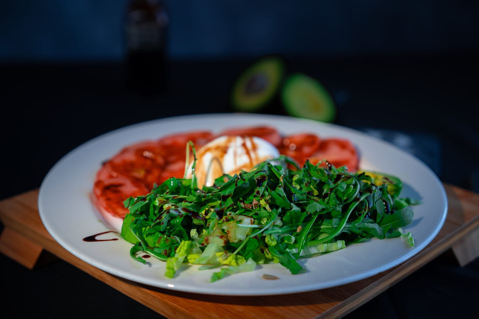Burrata salad with arugula and balsamic at Beso Las Vegas