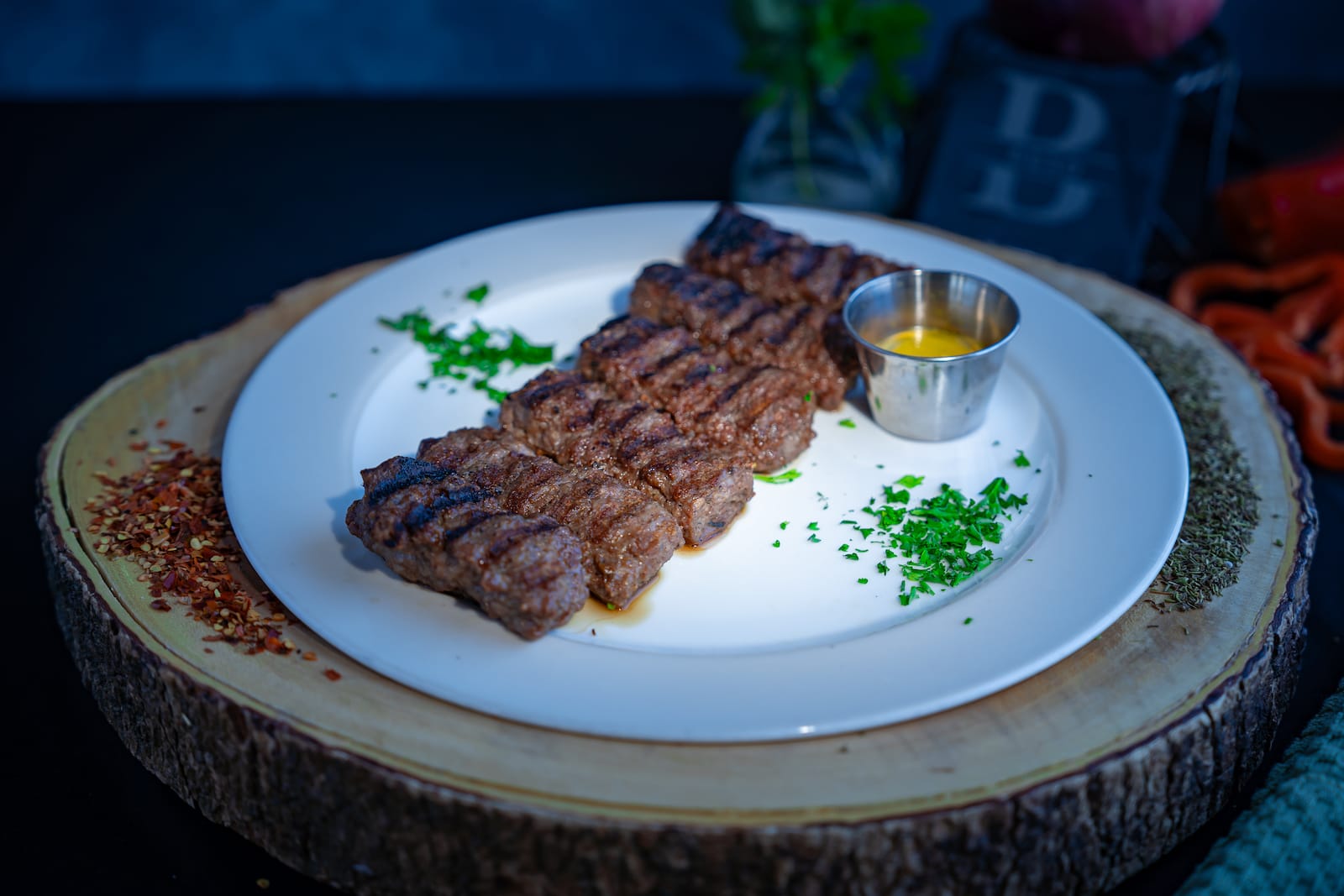 Grilled mititei sausages at Beso Las Vegas